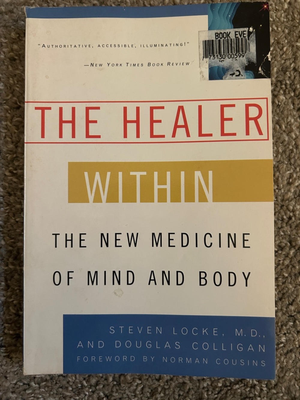 The Healer Within Paperback Book - White with Gold & Blue Accents
